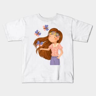 Wind in the hair Kids T-Shirt